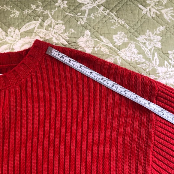 NWT Nine West Size Large Red Crew Neck Sweater - Picture 4 of 8